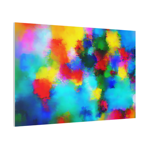 Abstract Rainbow Splash Matte Canvas Print