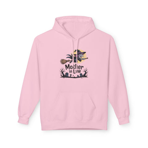 Mother-in-Law Halloween Hoodie — Witch Broom Graveyard Sweatshirt