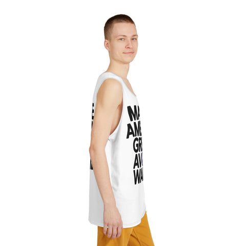 Make America Great Avoid War Tank Top — Peace Symbol Political Statement Tee