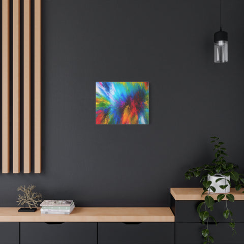 Abstract Color Explosion Matte Canvas Print