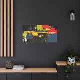 Abstract Color Splash Matte Canvas Print — Modern Stretched Wall Art