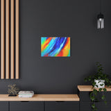 Abstract Rainbow Wave Matte Canvas Print — Vibrant Stretched Wall Art