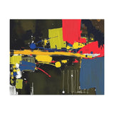 Abstract Color Splash Matte Canvas Print — Modern Stretched Wall Art