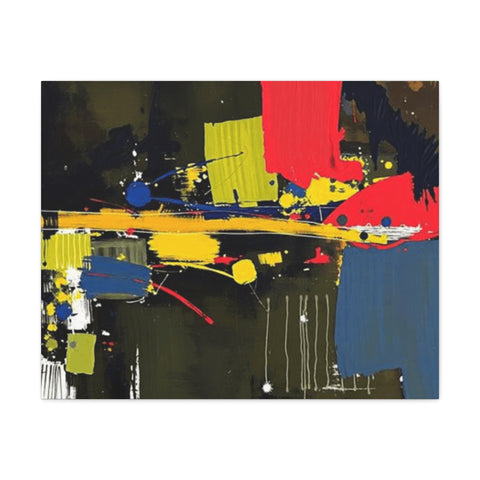 Abstract Color Splash Matte Canvas Print — Modern Stretched Wall Art