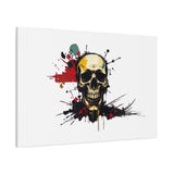 Skull Splash Art Canvas — Grunge Skull Wall Decor, Edgy Gothic Home Accent
