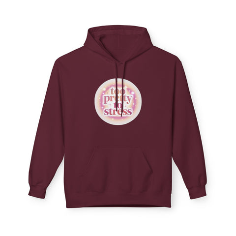 Pretty To Stress Hoodie — Pastel Aesthetic Comfort Pullover