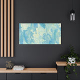 Abstract Aqua Brushstroke Canvas Print — Coastal Blue Wall Art