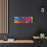 Abstract Rainbow Swirl Matte Canvas Print (Stretched)