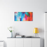 Vibrant Abstract Color Splash Matte Canvas Print