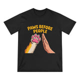 Paws Before People T-Shirt — Cute Cat Paw High-Five Tee for Cat Lovers