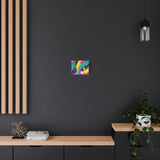Abstract Neon Brushstroke Canvas Print — Colorful Modern Wall Art