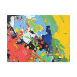 Abstract Color Splash Matte Canvas — Stretched Wall Art