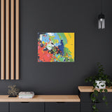 Abstract Color Splash Matte Canvas — Stretched Wall Art