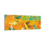 Abstract Orange & Green Canvas Art — Vibrant Modern Wall Decor