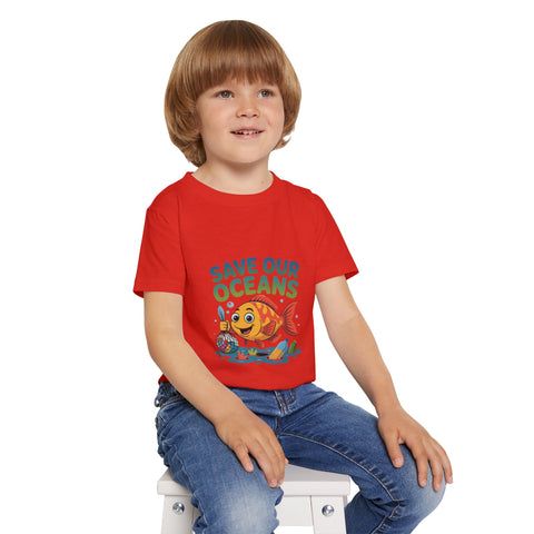 Save Our Oceans Toddler T-Shirt — Cute Fish Environmental Shirt for Kids