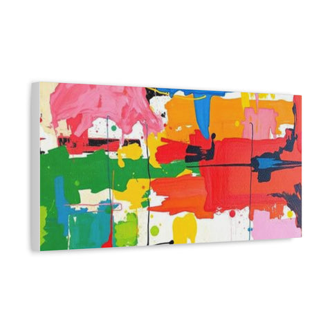 Abstract Color Splash Matte Canvas Print — Vibrant Modern Wall Art
