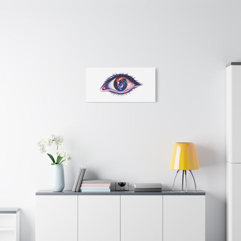 Cosmic Eye Canvas Print — Galaxy Eye Matte Stretched Wall Art