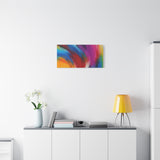 Abstract Rainbow Swirl Matte Canvas Print (Stretched)