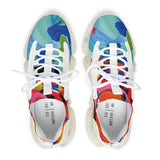 Colorful Abstract Mesh Sneakers — Women's Lightweight Breathable Athletic Shoes