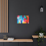 Vibrant Abstract Color Splash Matte Canvas Print