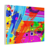 Abstract Color Splash Canvas Print — Vibrant Modern Wall Art