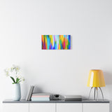 Abstract Rainbow Waves Matte Canvas Print — Vibrant Colorful Wall Art