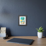 Tropical Sunset Beach Framed Poster