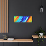 Abstract Rainbow Wave Matte Canvas Print — Vibrant Stretched Wall Art