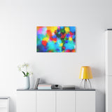 Abstract Rainbow Splash Matte Canvas Print