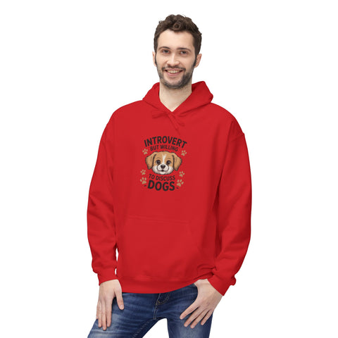 Introvert But Willing To Discuss Dogs Hoodie — Cute Dog Lover Pullover