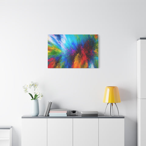 Abstract Color Explosion Matte Canvas Print