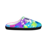 Color Splash Women's Indoor Slippers — Vibrant Abstract Cozy Slip-Ons