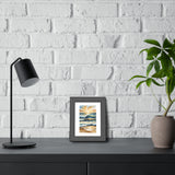 Ocean Sunset Framed Poster — Coastal Wave Art Print