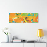 Abstract Orange & Green Canvas Art — Vibrant Modern Wall Decor