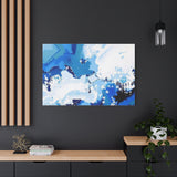 Abstract Blue Galaxy Canvas Print — Matte Stretched Wall Art