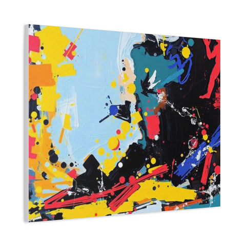 Abstract Color Splash Matte Canvas Print — Modern Stretched Wall Art