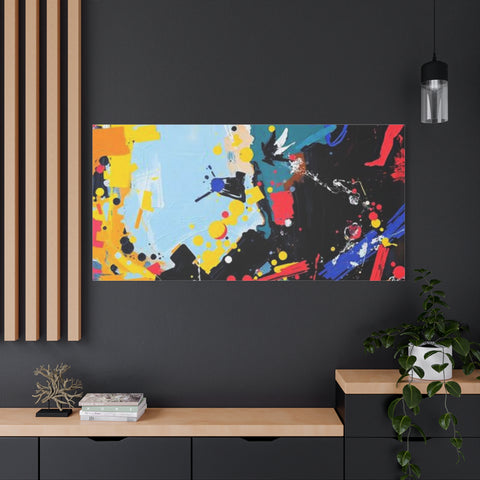 Abstract Color Splash Matte Canvas Print — Modern Stretched Wall Art