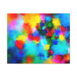 Abstract Rainbow Splash Matte Canvas Print