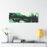 Abstract Green Brushstroke Canvas Print