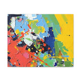 Abstract Color Splash Matte Canvas — Stretched Wall Art