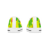 Women's Low Top Sneakers — Vibrant Tropical Abstract Print