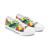 Women’s Low Top Sneakers — Colorful Paint Splat Design