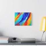 Abstract Rainbow Wave Matte Canvas Print — Vibrant Stretched Wall Art