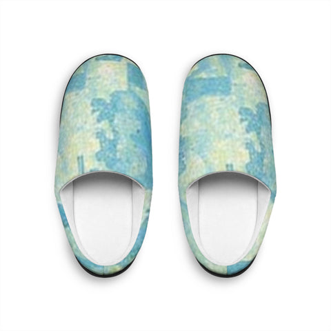 Coastal Watercolor Women's Indoor Slippers
