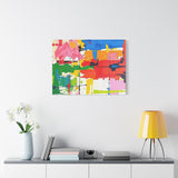 Abstract Color Splash Matte Canvas Print — Vibrant Modern Wall Art