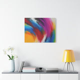 Abstract Rainbow Swirl Matte Canvas Print (Stretched)
