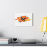 Skull Art Canvas Print – Vibrant Paint-Splash Skull Wall Decor