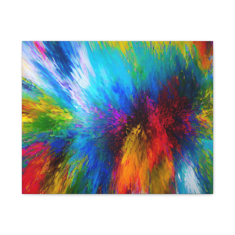 Abstract Color Explosion Matte Canvas Print