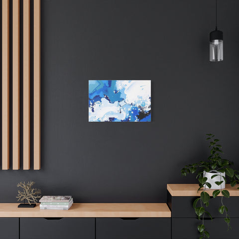 Abstract Blue Galaxy Canvas Print — Matte Stretched Wall Art