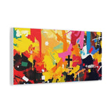 Abstract Color Splash Canvas Print - Vibrant Stretched Matte Wall Art